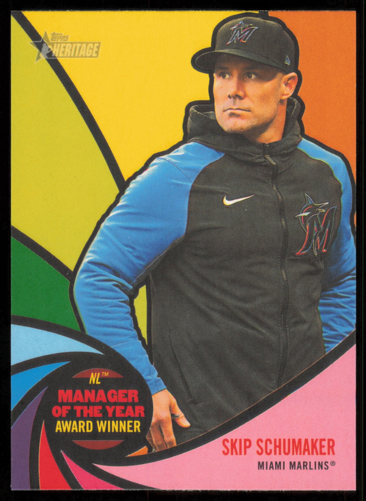 2024 Topps Heritage High Number Award Winner #AW-8 Skip Schumaker Miami Marlins