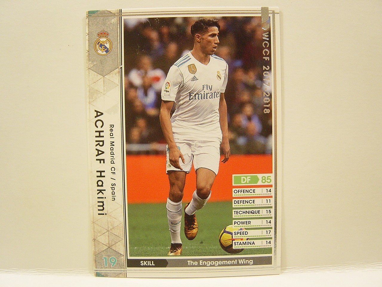 Panini WCCF 2017-18 Achraf Hakimi 1998 Morocco　No.19 Real Madrid CF Rookie Card