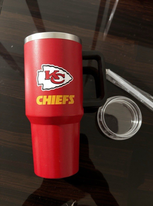Kansas City Chiefs 40oz Twist Cup Travel Thermal Mug/washable Plastic Straw