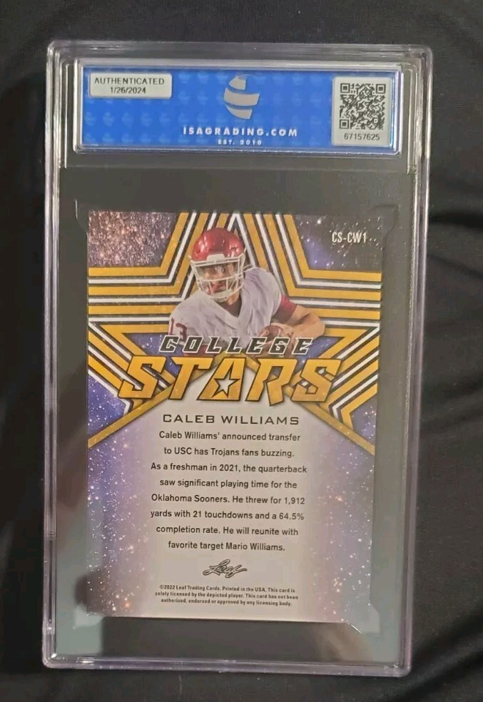 2022 Leaf National Convention Caleb Williams College Stars #CS-CW1 Free Shipping