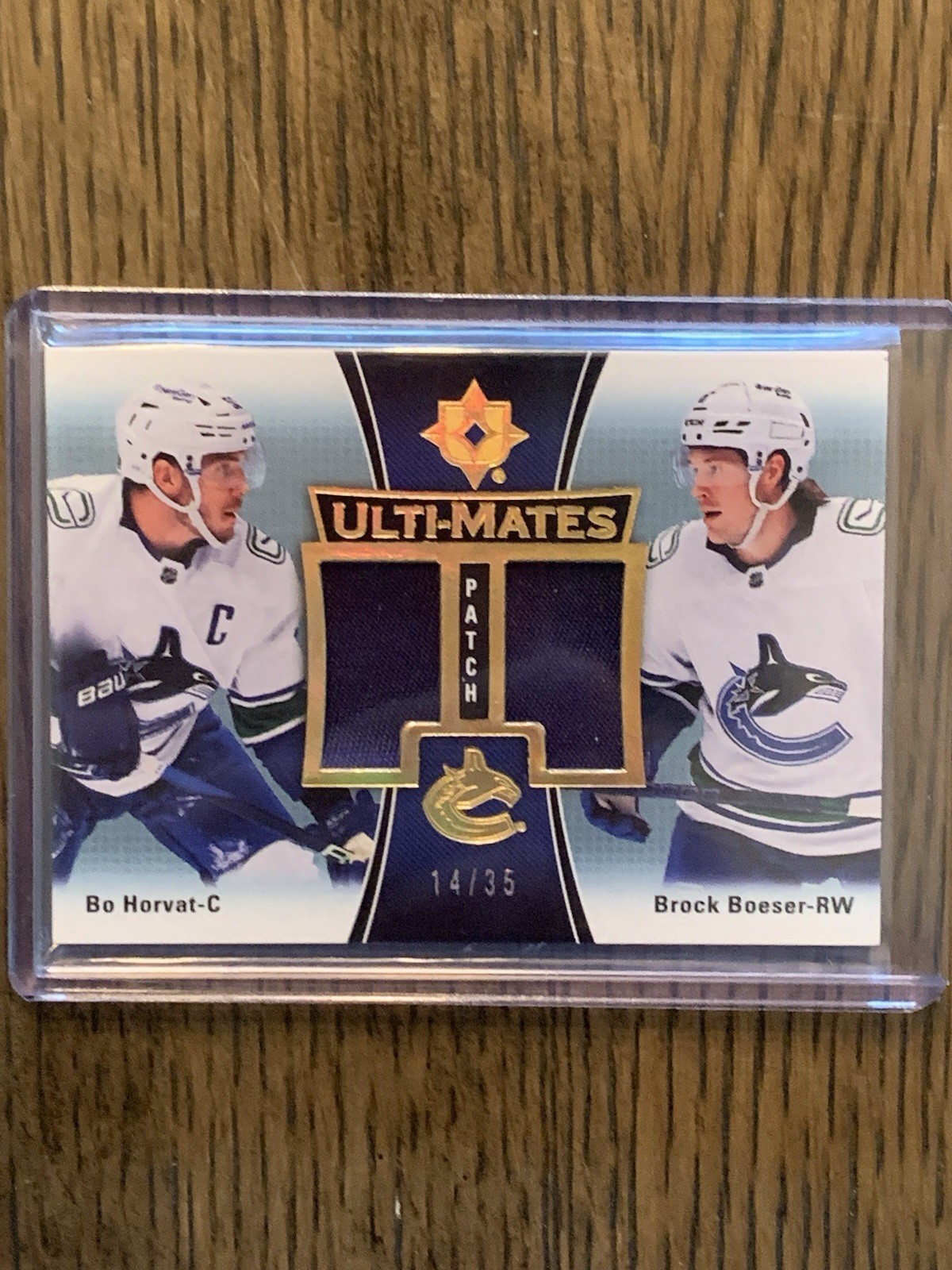22-23 Ultimate Collection- Ulti-Mates Patch Bo Horvat / Brock Boeser #UTM-HB /35