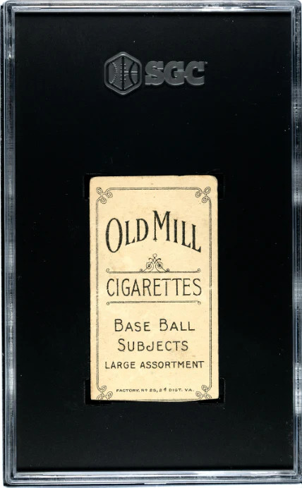 1909 T206 FRED BECK NNO POOR OLD MILL SGC A BASEBALL BOSTON RUSTLERS