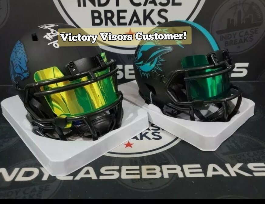 Neon Green Mini Football Helmet Visor Eye Shield w/UA Clips.