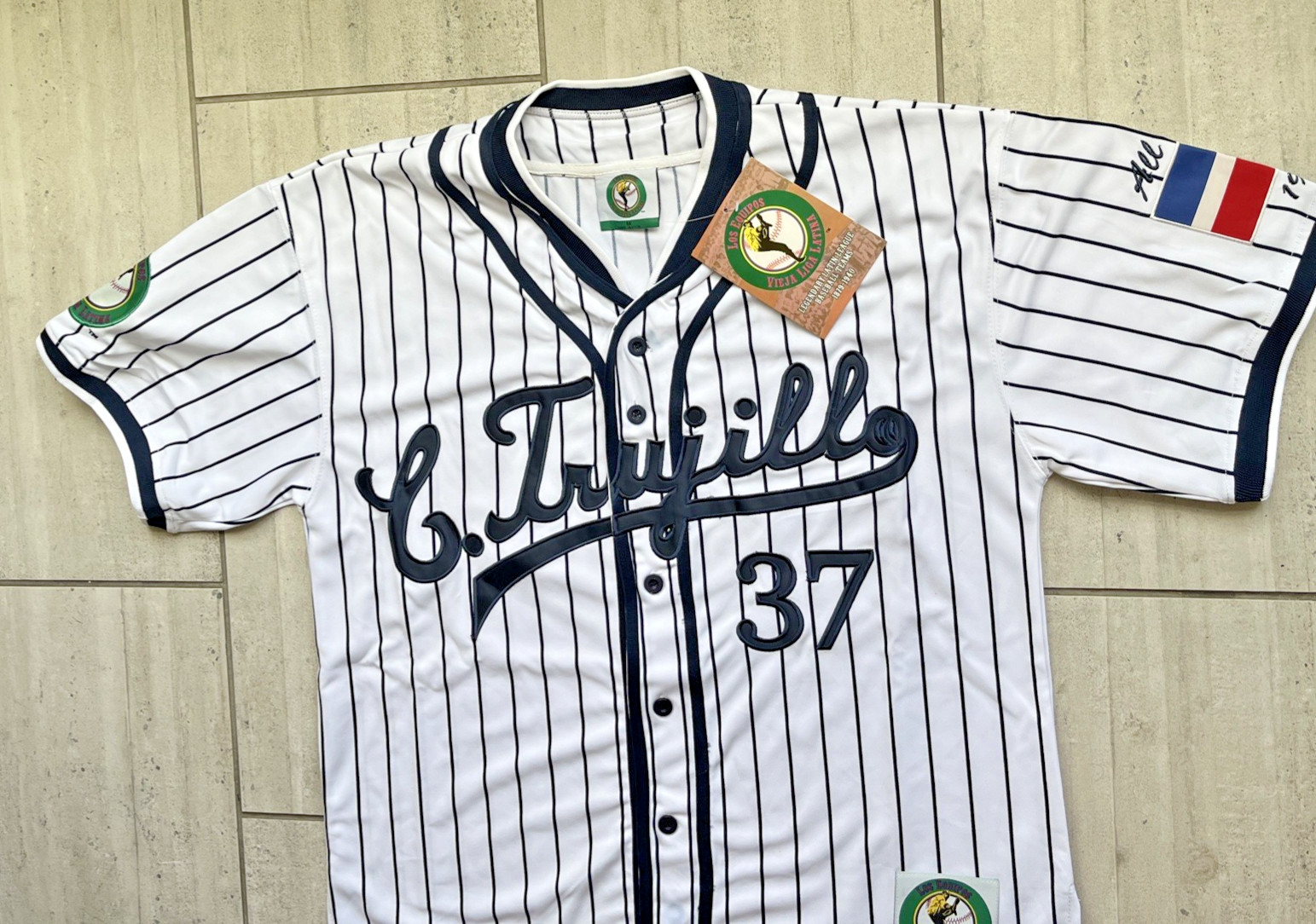 LATIN LEAGUE CIUDAD TRUJILLO THROWBACK (1879-1940) BASEBALL JERSEY #37 Sz M