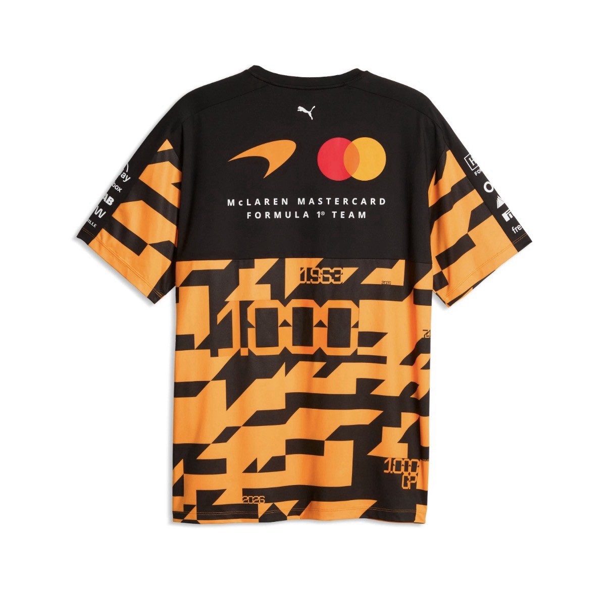 PUMA McLaren Formula 1 Team Black/Orange Short Sleeve T-Shirt Size L