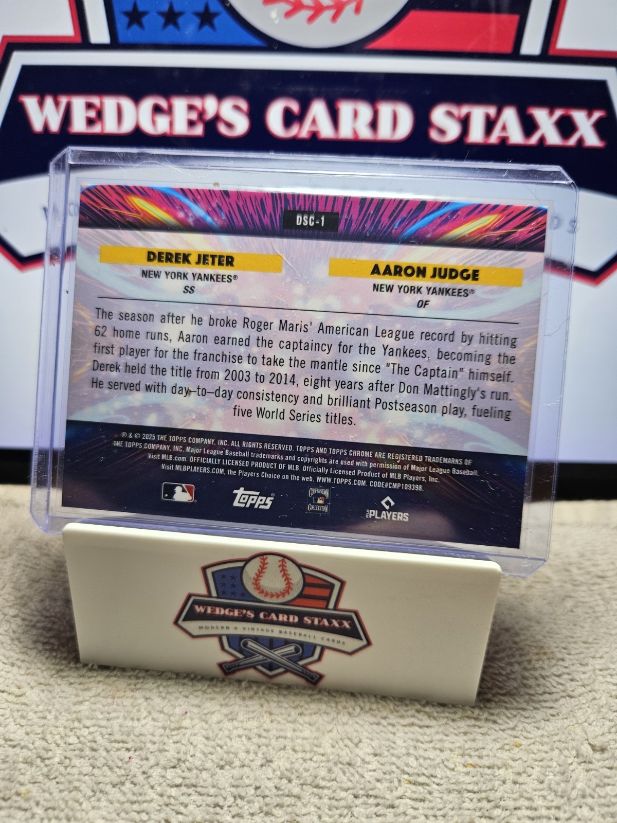 2025 Topps Cosmic Chrome Derek Jeter Aaron Judge Star Clusters Yankees #DSC-1