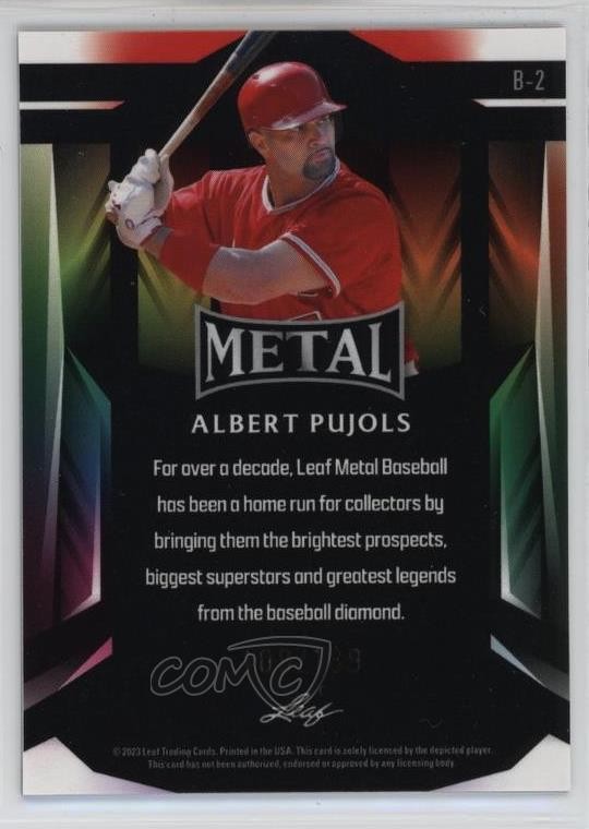 2023 Leaf Metal /189 Albert Pujols #B-2 1sr5