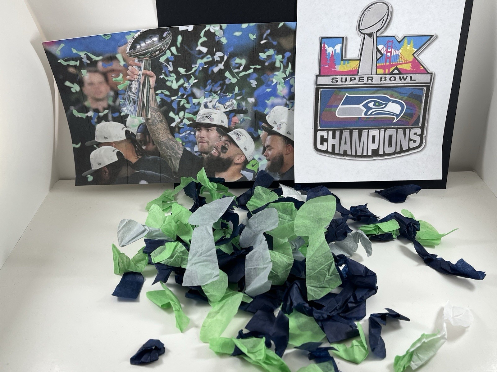 Bag of Super Bowl 60 LX Confetti from on the field / Seattle Seahawks Champions