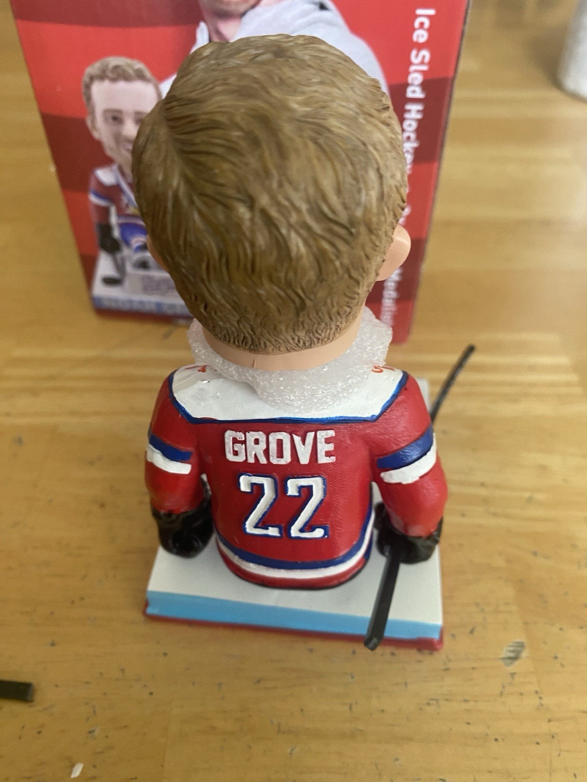 Frederick Keys Noah Grove SGA Bobblehead Ice sled Hockey gold – AUTOGRAPHED
