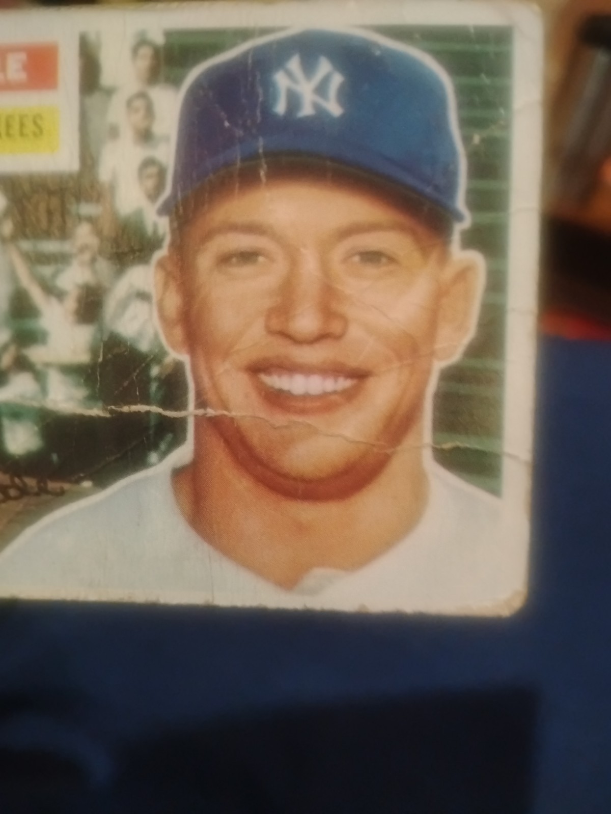 1956 Topps Mickey Mantle #135 Gray Back Yankees HOF 56 Triple Crown/MVP Yr Poor