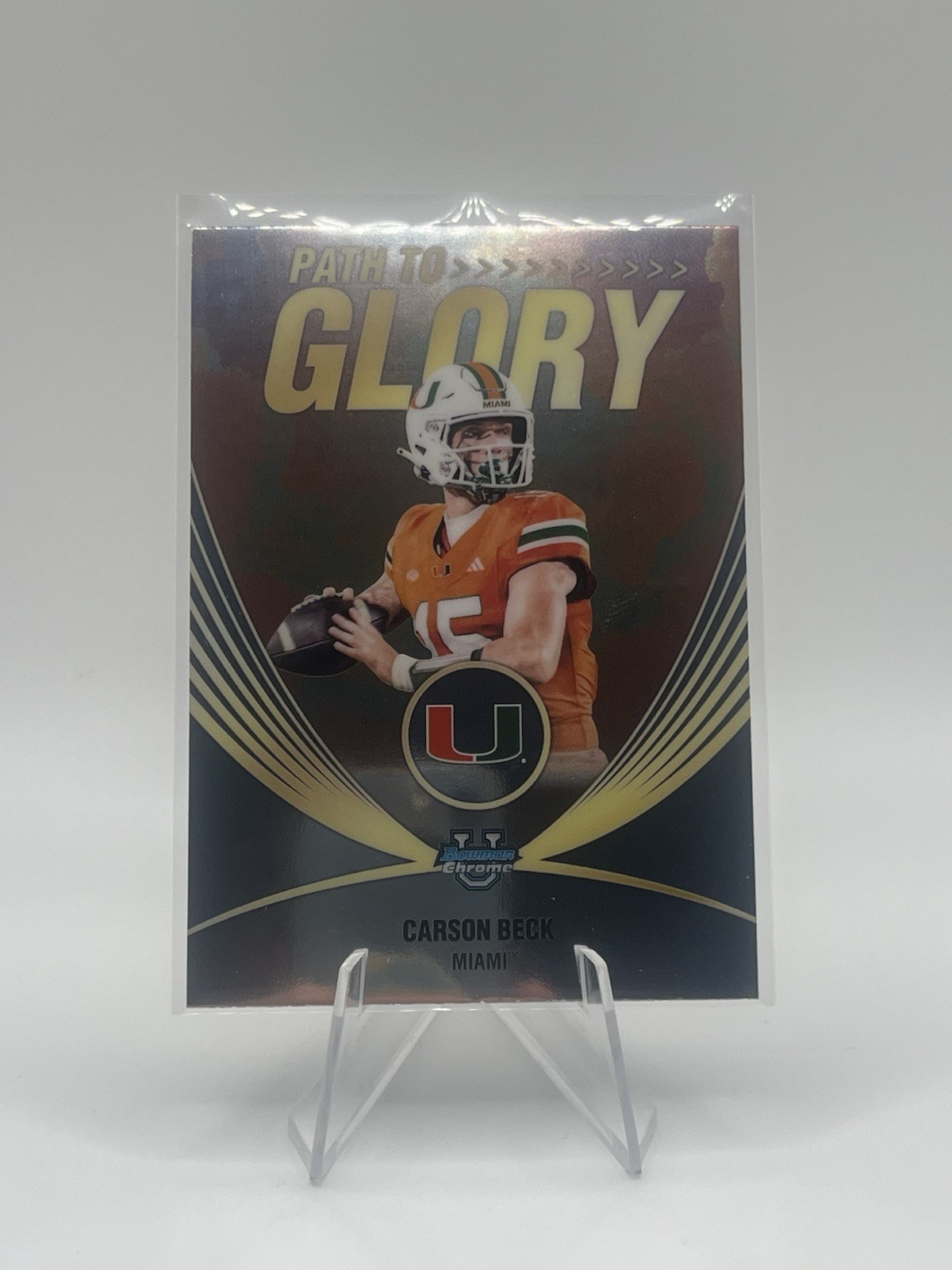Carson Beck Path To Glory 2025 Bowman Chrome University Football #PG-1 Miami
