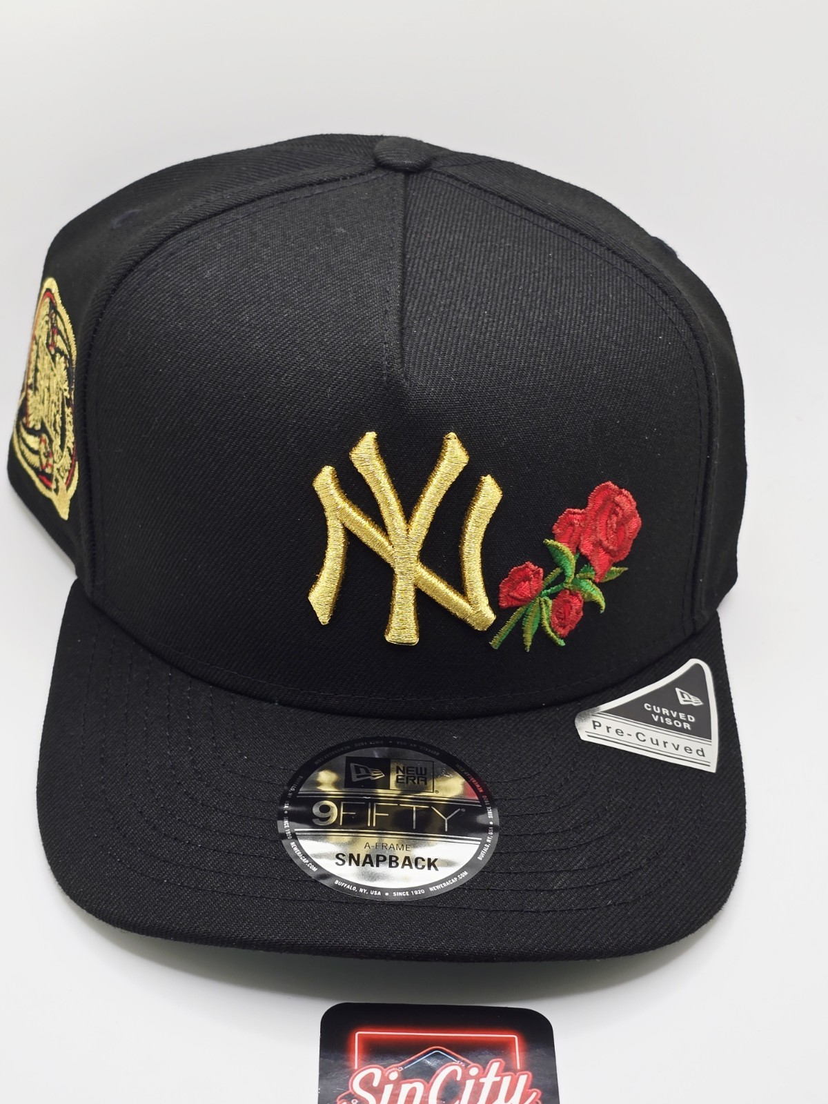 New Era NY Yankees Subway Series Black Gold Rose 🌹 9Fifty A-Frame Snapback Hat