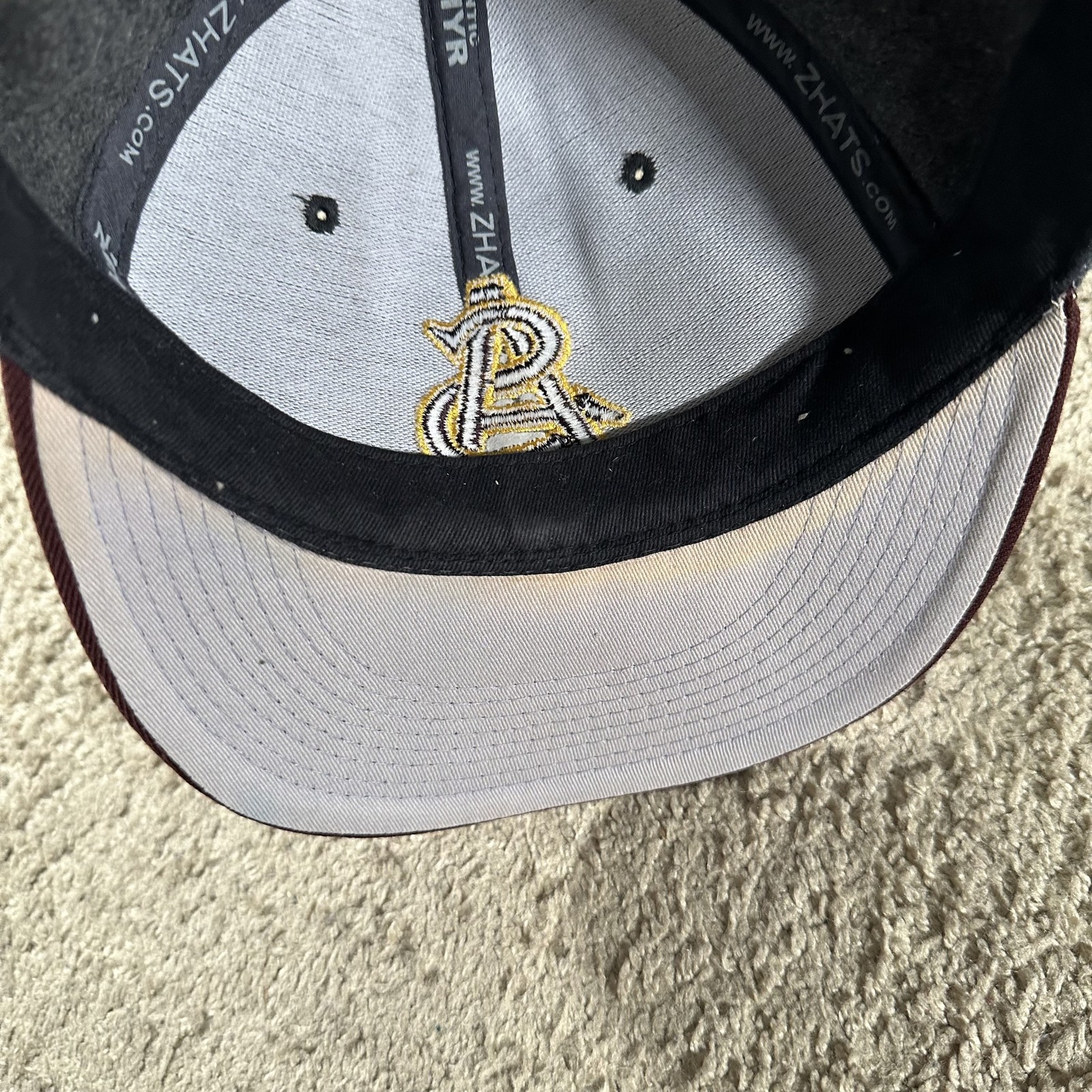 Arizona State Sun Devils Hat Cap Fitted Mens 7 3/8 Gray Maroon NCAA Baseball