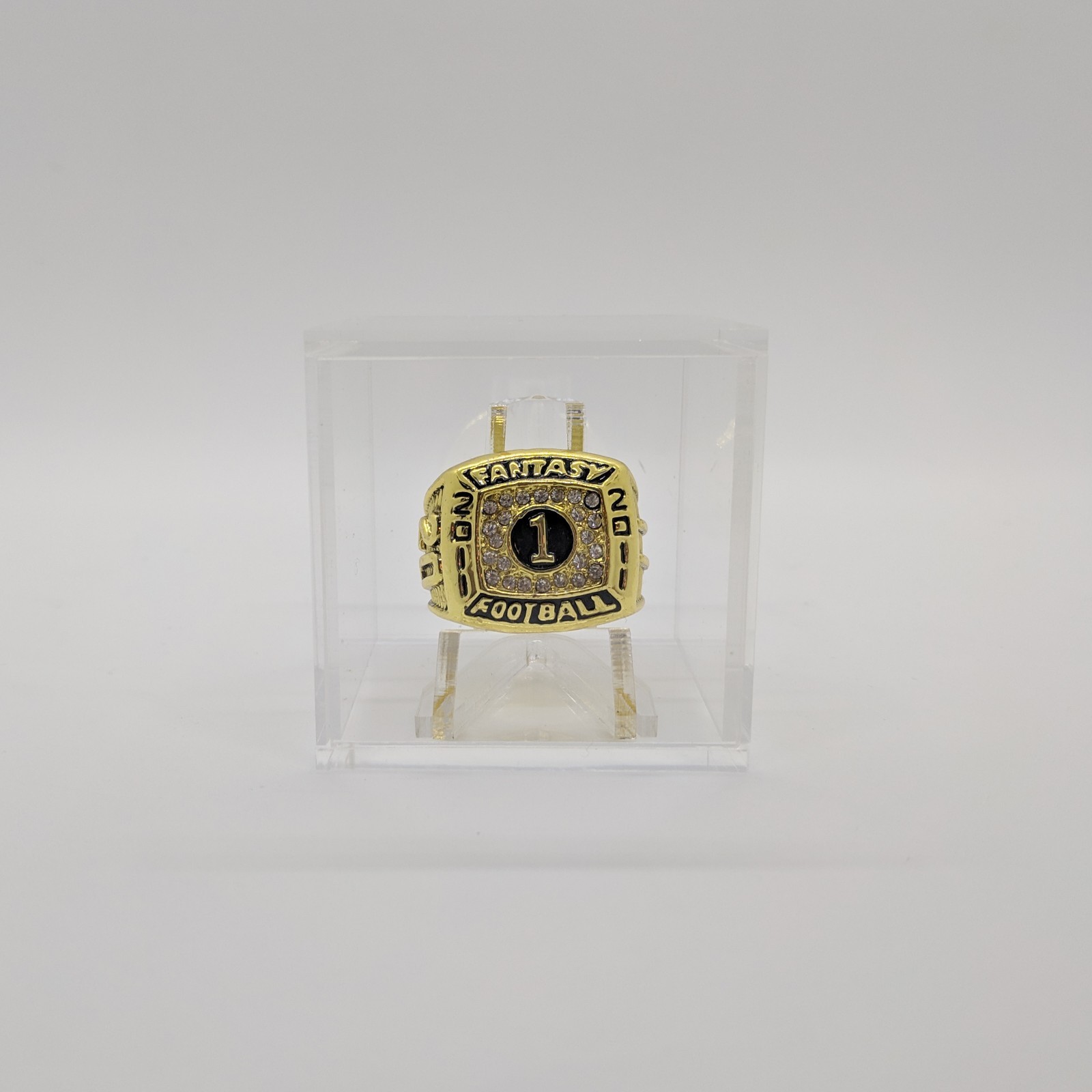 Championship Ring Display Case Box Clear Stand Holder Cube Ring Box Display Case