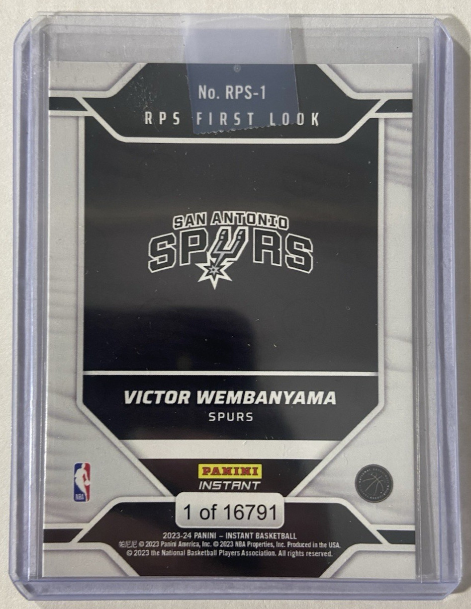 Victor Wembanyama 2023-24 Panini Instant RPS First Look Rookie #RPS-1 RC /16791