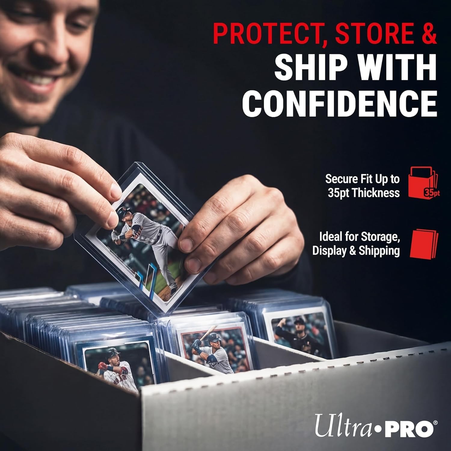 Standard Size Card Protectors, 3×4 Clear Toploaders with 200 Sleeves Included