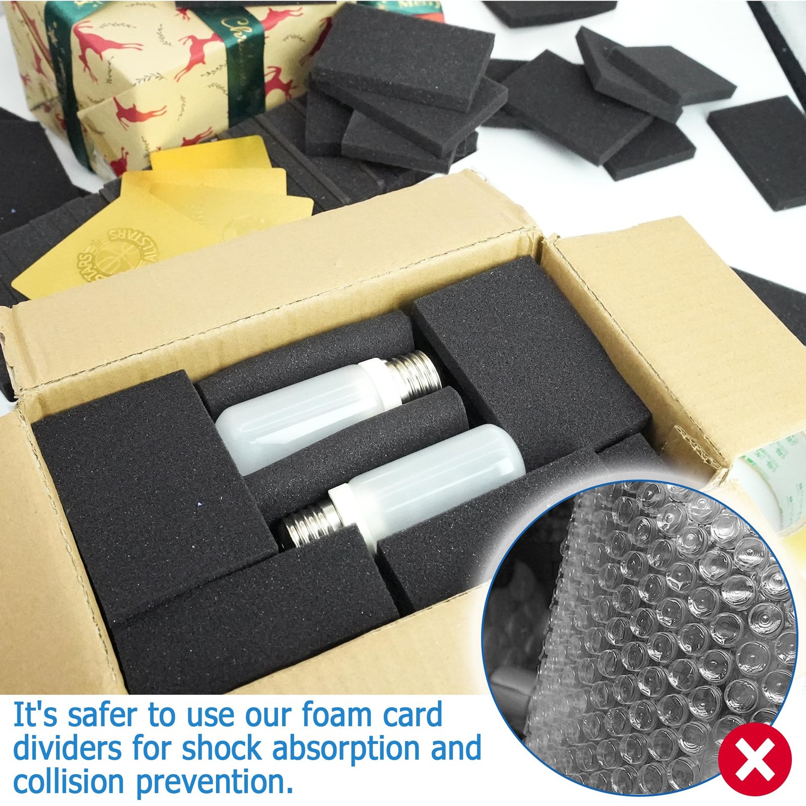 100PCS Foam Card Dividers Anti Extrusion Trading Card Dividers Multifunctiona…