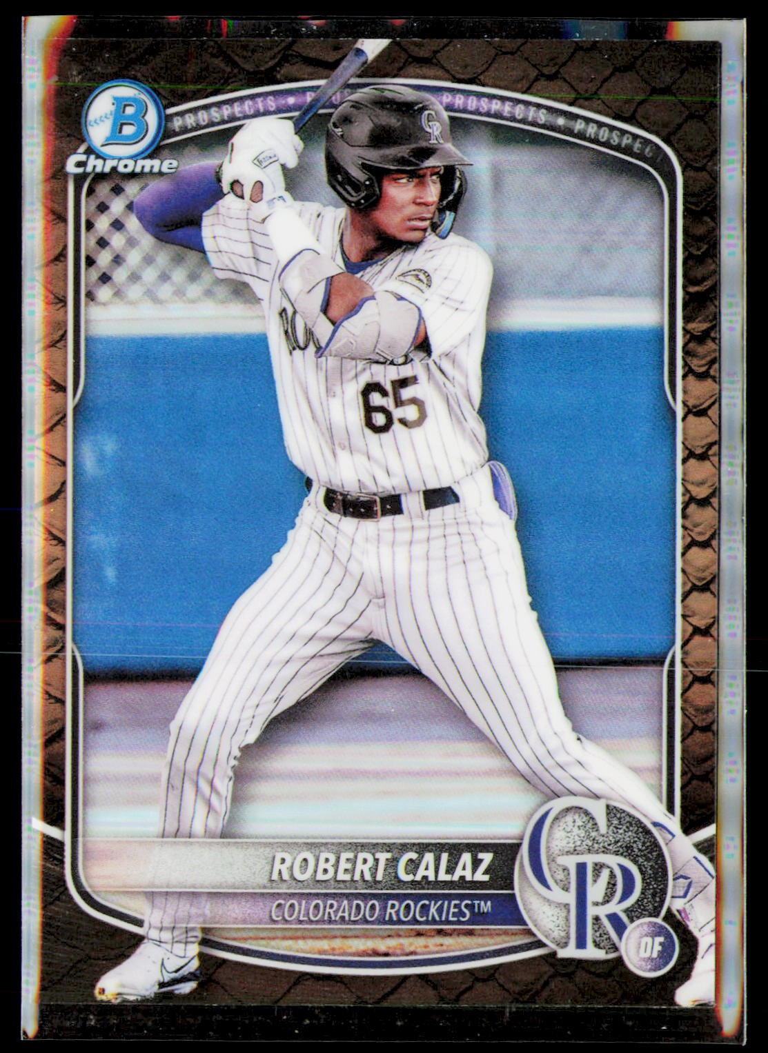 2025 Bowman #BCP-40 Robert Calaz Chrome Prospects Reptilian Refractor
