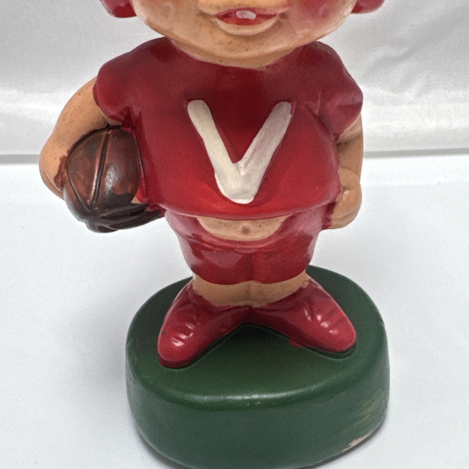 Vintage Football Player Plastic Figure, Made in Hong Kong 5 Inches Tall