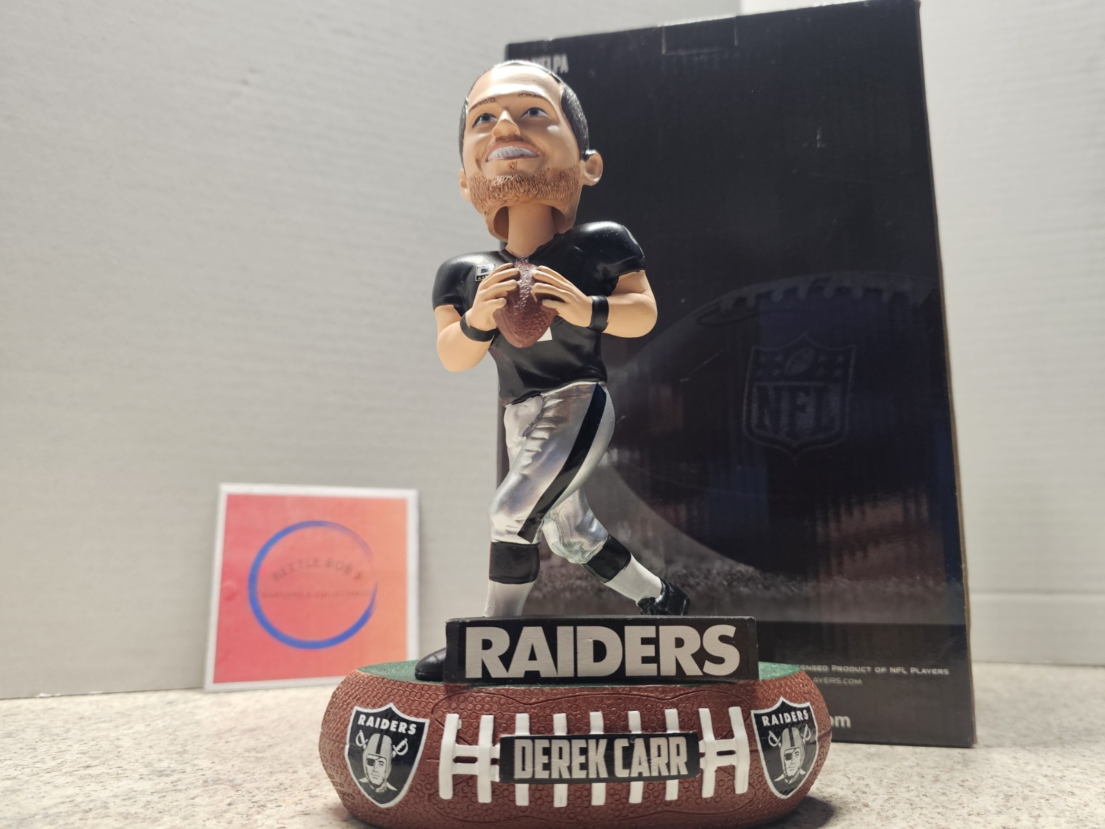 Derek Carr Las Vegas Raiders NFL 2018 #’d FOCO Baller Bobblehead NIB