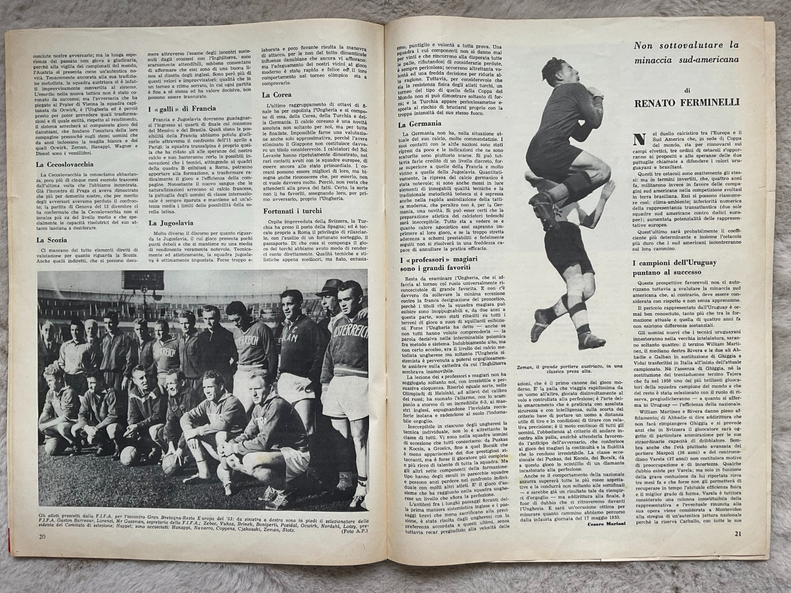 1954 FIFA WORLD CUP SWITZERLAND – RARE TOURNAMENT BROCHURE IN ITALIAN