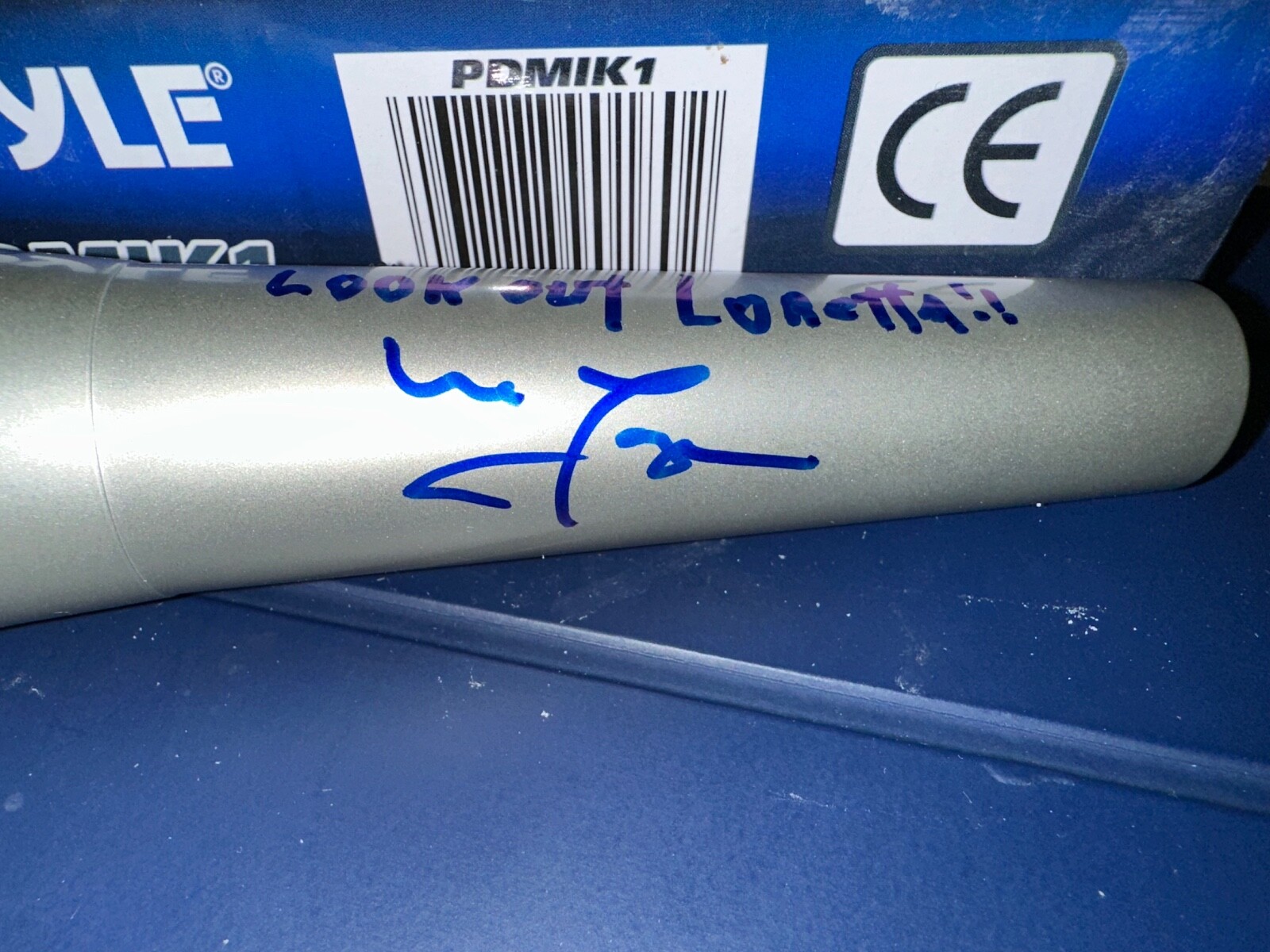 MIKE LANGE SIGNED MICROPHONE PITTSBURGH PENGUINS HOF AUTOGRAPH WITH INSCRIPTION