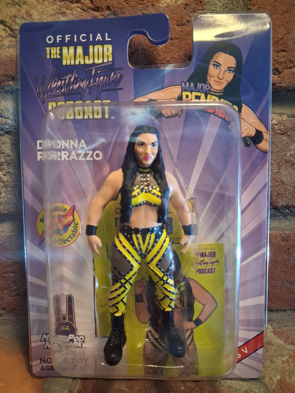 Major Bendies Deonna Purrazzo Figure Major Wrestling Podcast Series V Card WWE 5