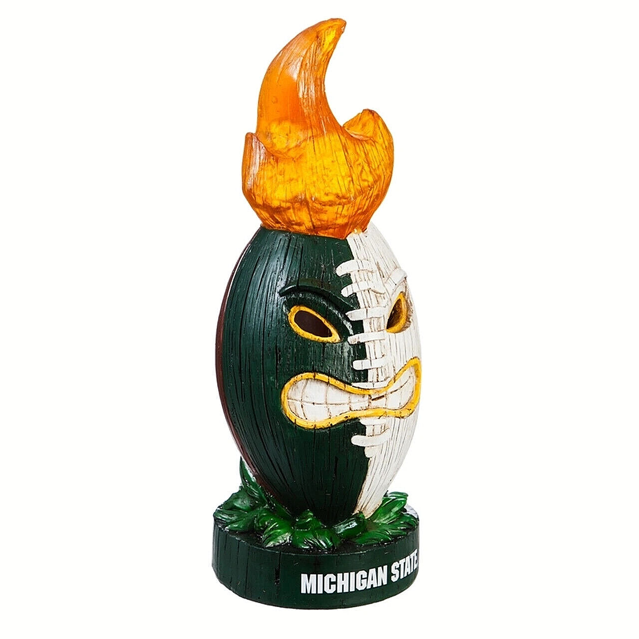 Michigan State Spartans Lit Tiki Team Ball Statue 12.2″ H x 4.92″ W x 4.72″D