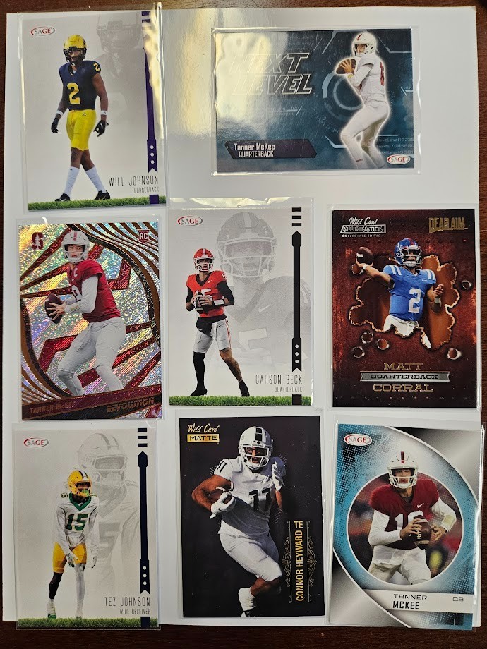 Lot of 200 Football Cards – College Uniforms – less than $.10 per card!!