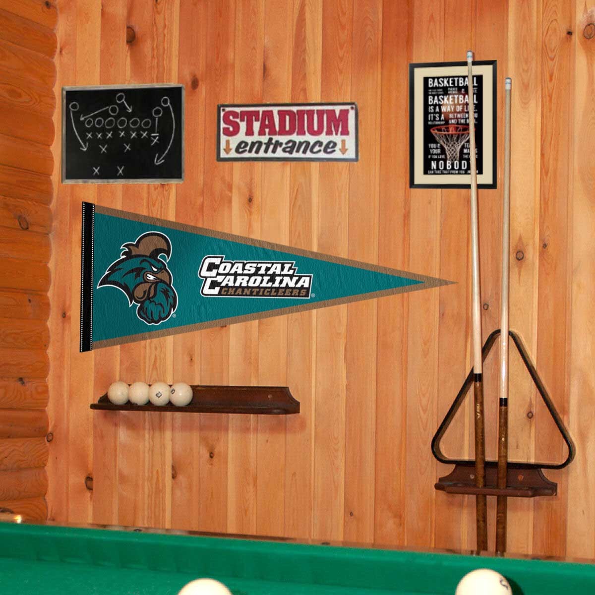 Coastal Carolina Chanticleers Full Size 12 in X 30 in College NCAA Pennant