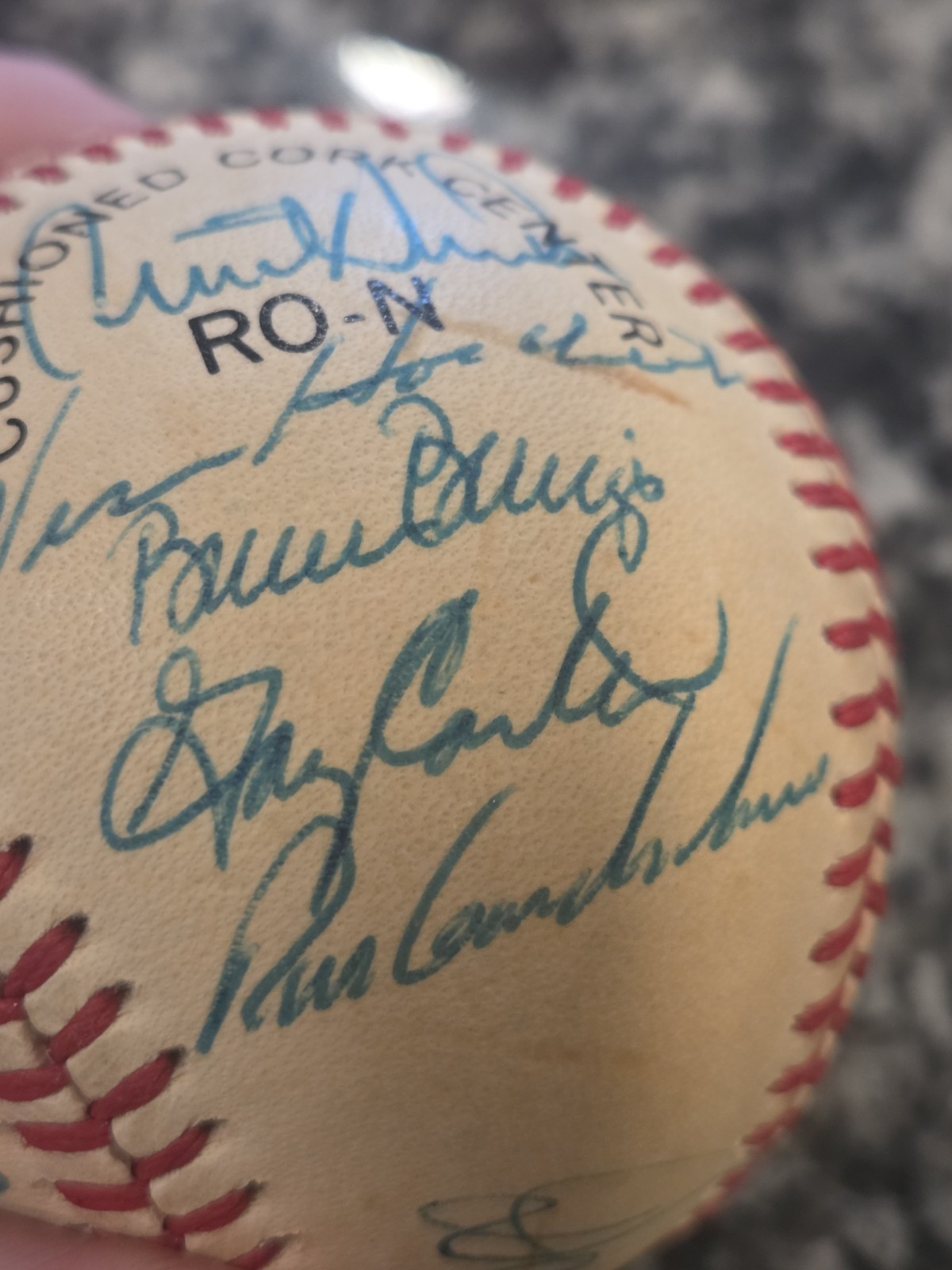 1985 New York Mets Team Signed Baseball 25 Sigs Carter Gooden Hernandez OOS COA