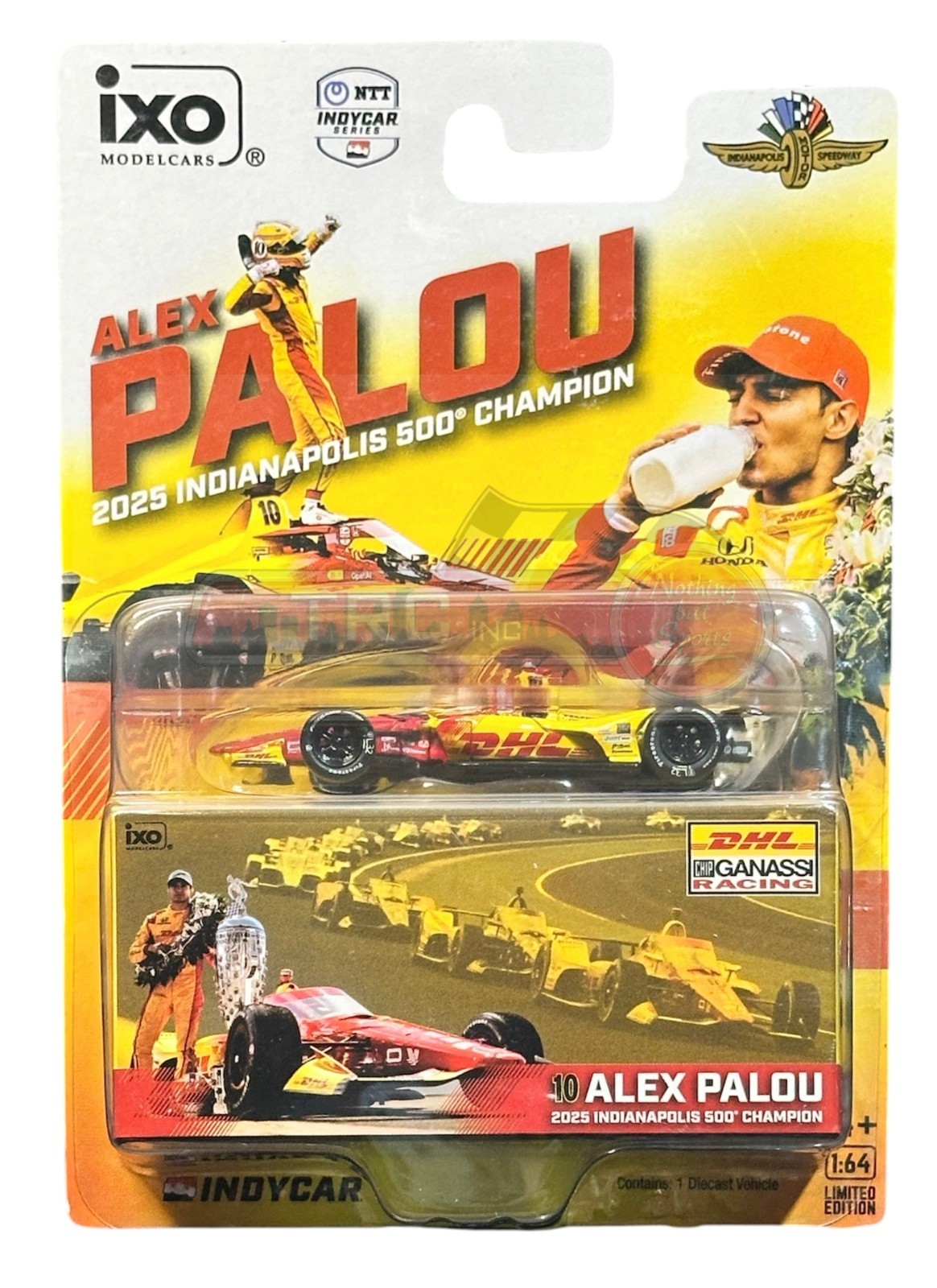 Alex Palou 2025 IXO America 1/64 #10 DHL/Chip Ganassi Racing Indy 500 Champion