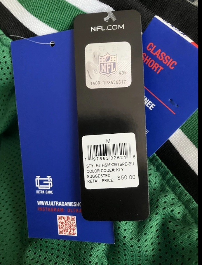 NWT Men’s NFL Ultra Game Philadelphia Eagles Kelly Green Classic Mesh Shorts