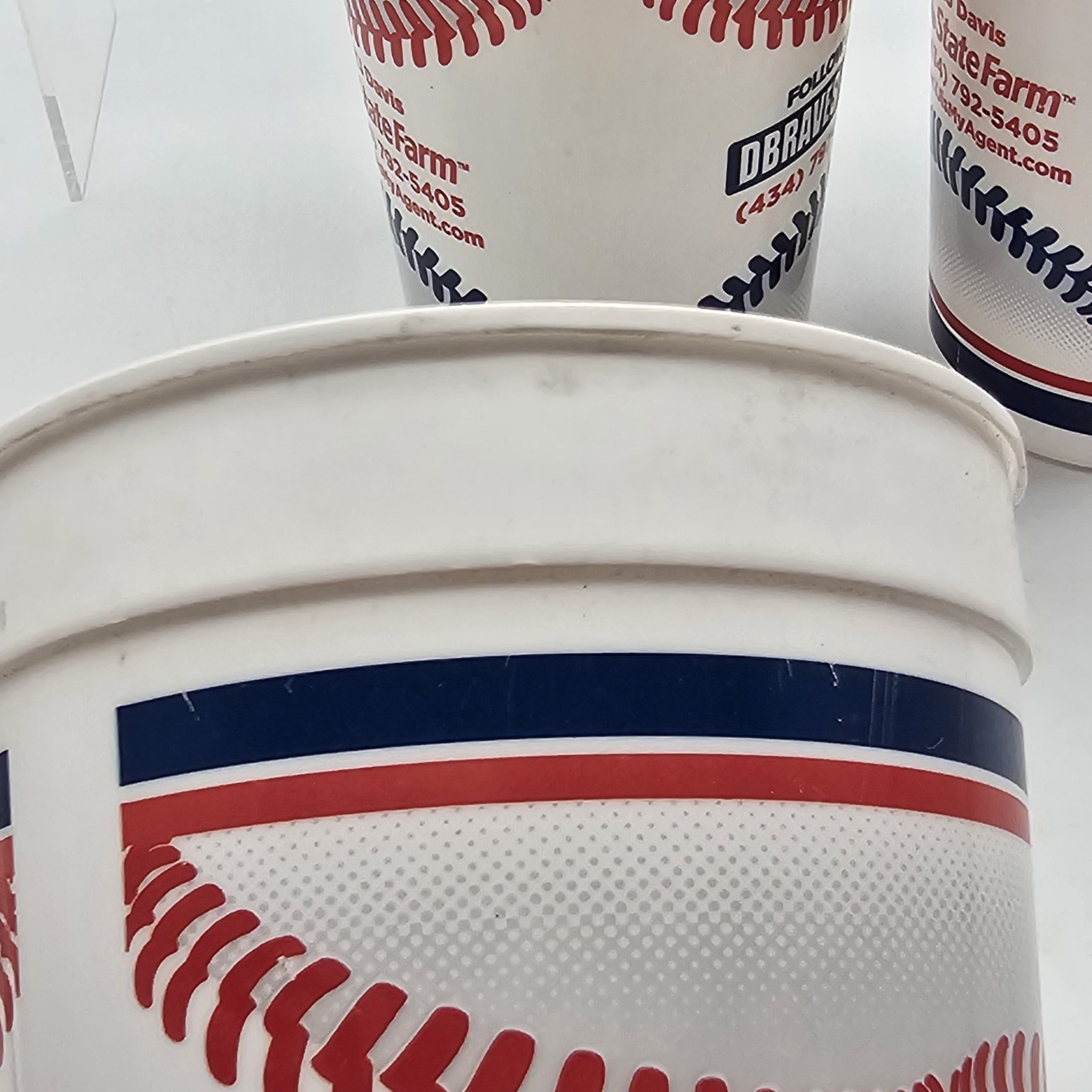 5 Braves Minor League Danville Plastic Cups 25 Years 1993-2018 Drinkware Promo
