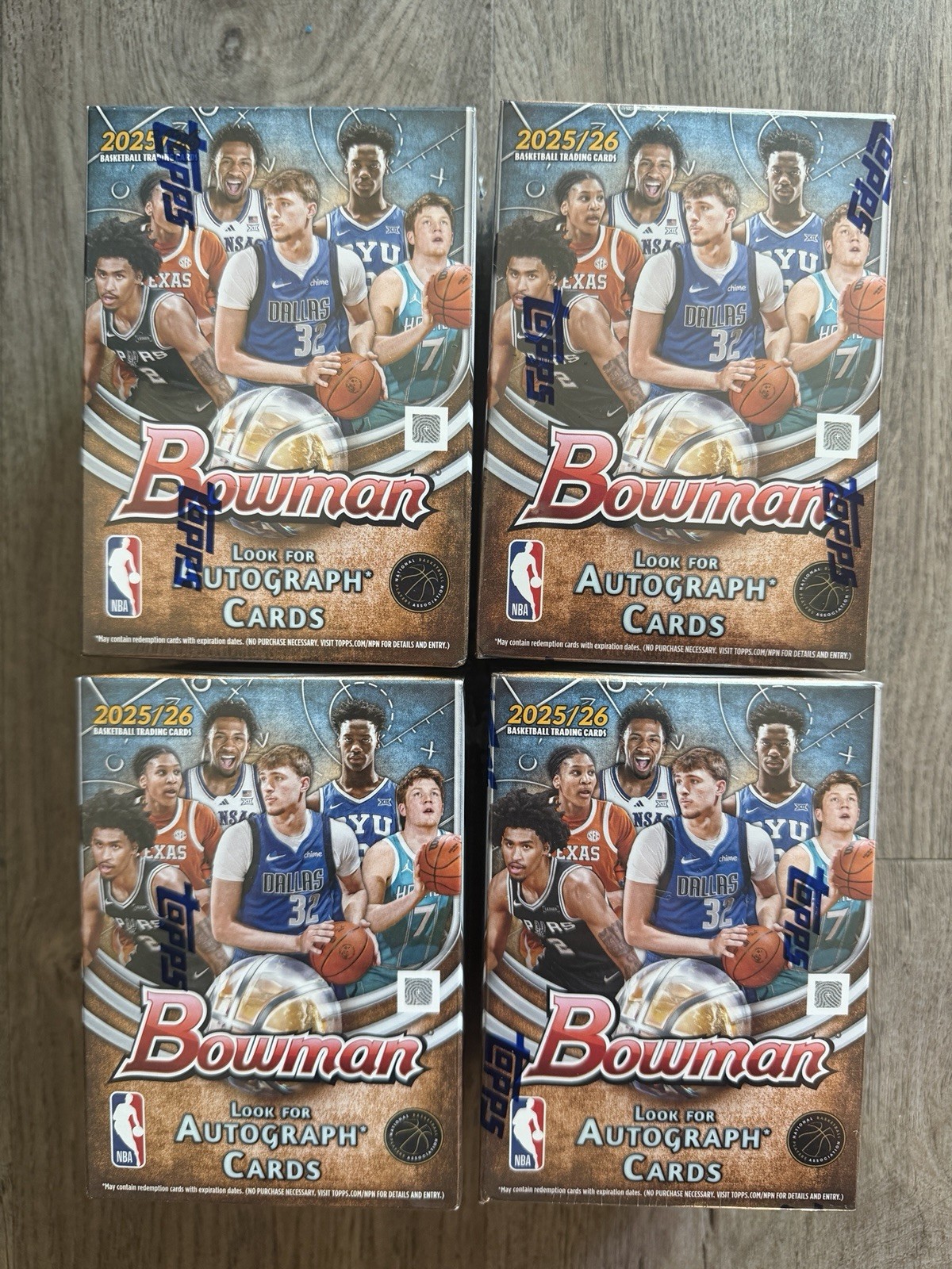 (4) 2025-26 Bowman Basketball Value Box Factory Sealed NBA Chrome Topps Blaster