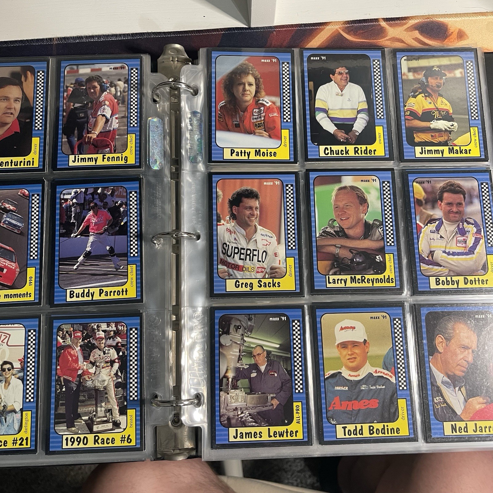 Vinatage 90s Nascar Racing Cards Binder Full