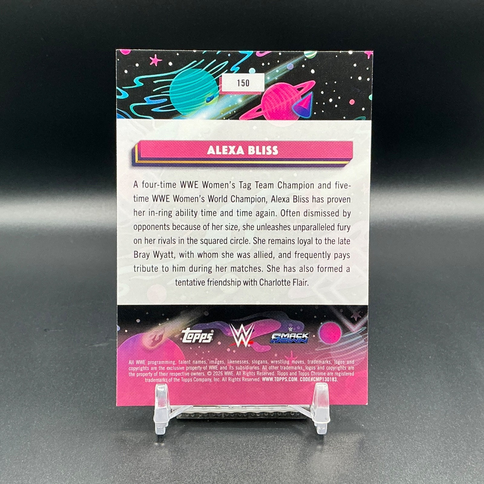 ALEXA BLISS SmackDown 2026 Topps Cosmic Chrome WWE Wrestling #150