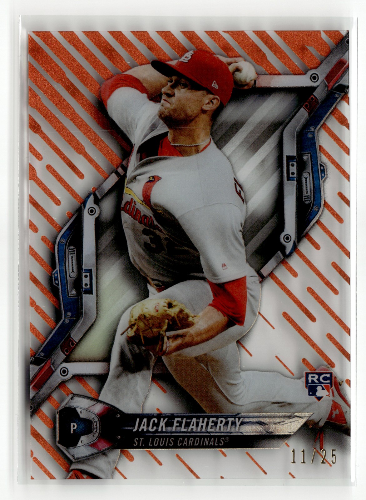 Jack Flaherty 2018 Topps High Tek #HT-JF Orange Galactic Diffractor #/25 (READ)