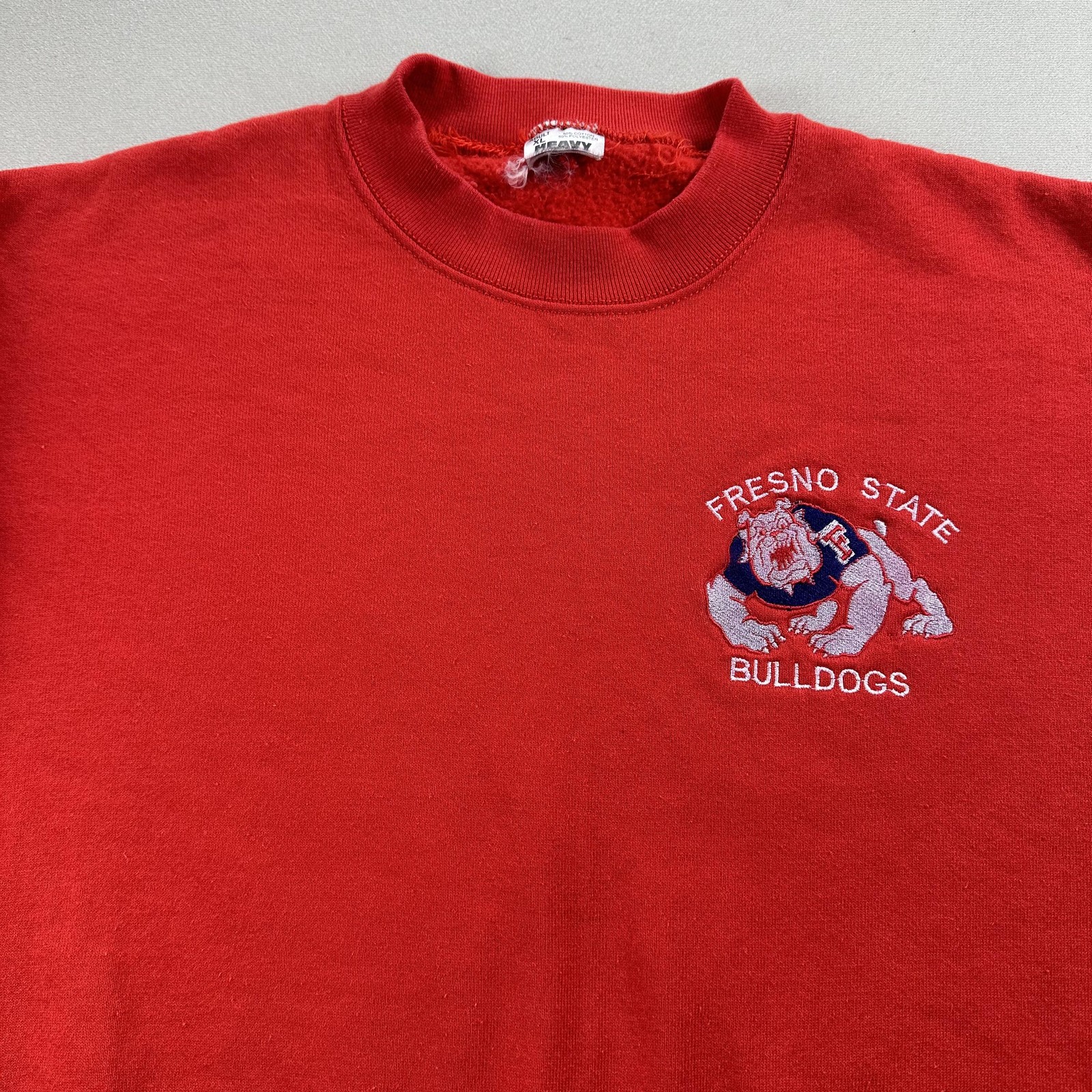 Vintage Fresno State Bulldogs Sweatshirt Mens XL Red Crewneck University USA 90s
