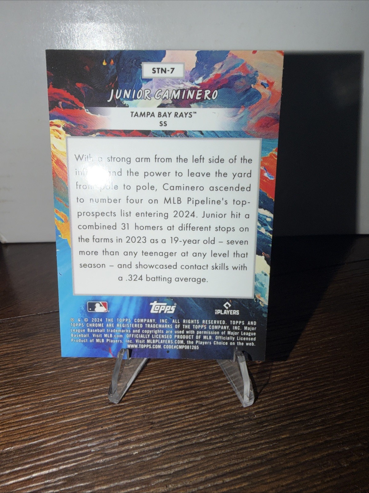 2024 Topps Cosmic Chrome – Stars in the Night Junior Caminero #STN-7 (RC)