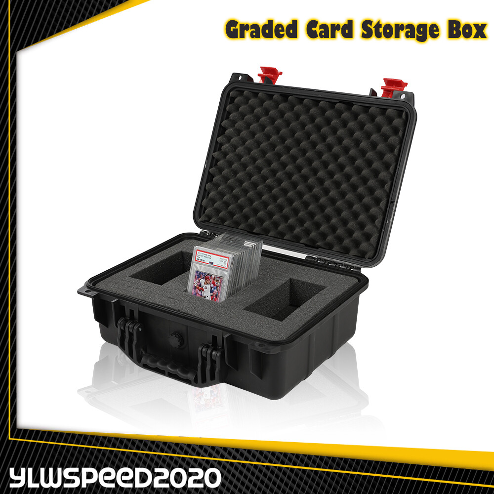 150 Weatherproof Graded Card Storage Box Heavy Duty Case Slab Holder & Protector