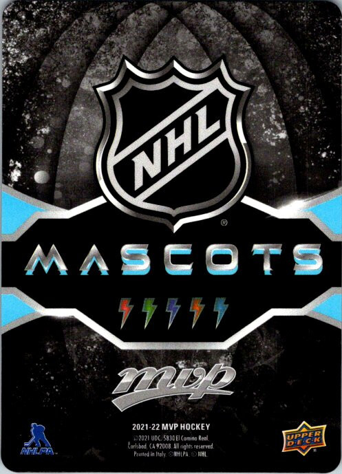 2021-22 Upper Deck MVP Hockey Mascots Foil #M-17 Gnash