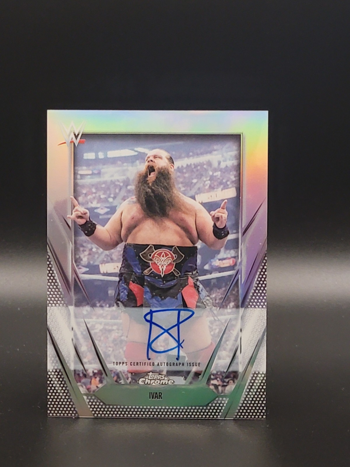 2026 WWE Topps Chrome Refractor Ivar On Card Autograph Wrestling BCA-IVA