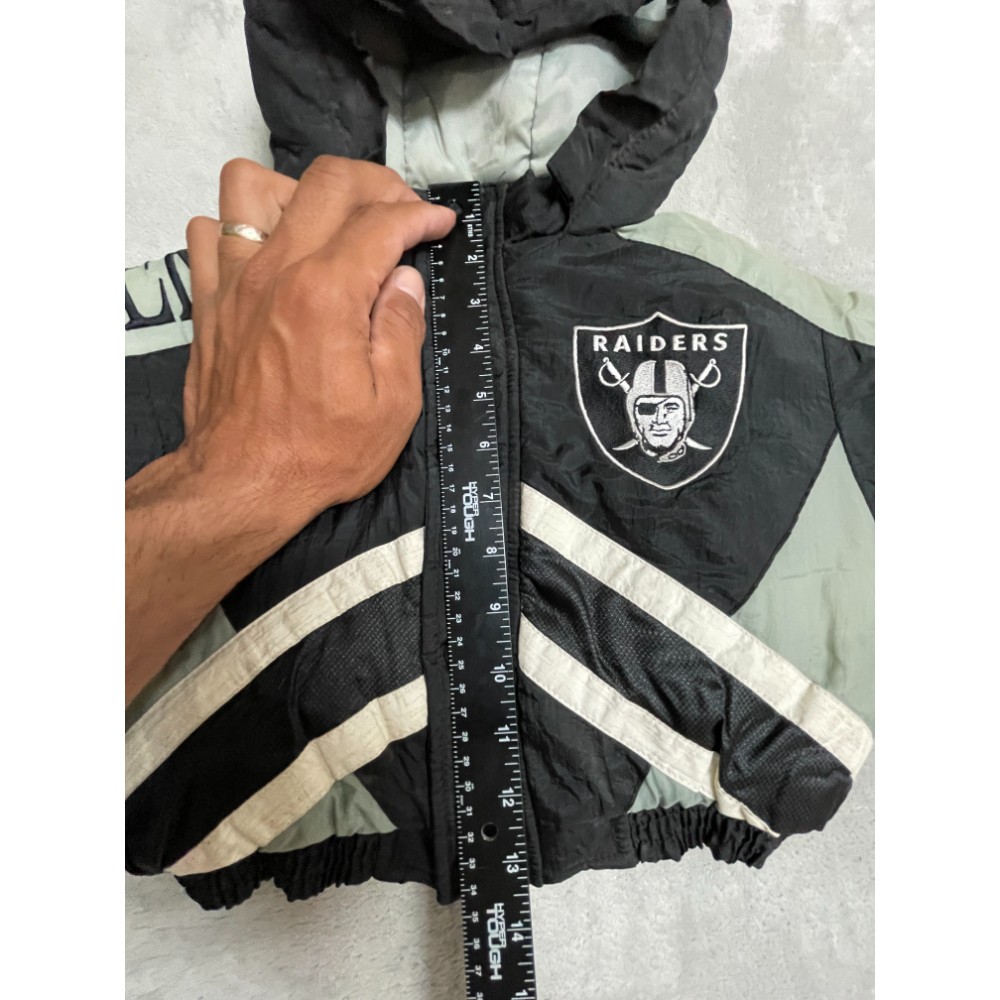 Vintage Oakland Raiders Jacket Toddler Boys Black Sage Mighty Mac Sports NFL