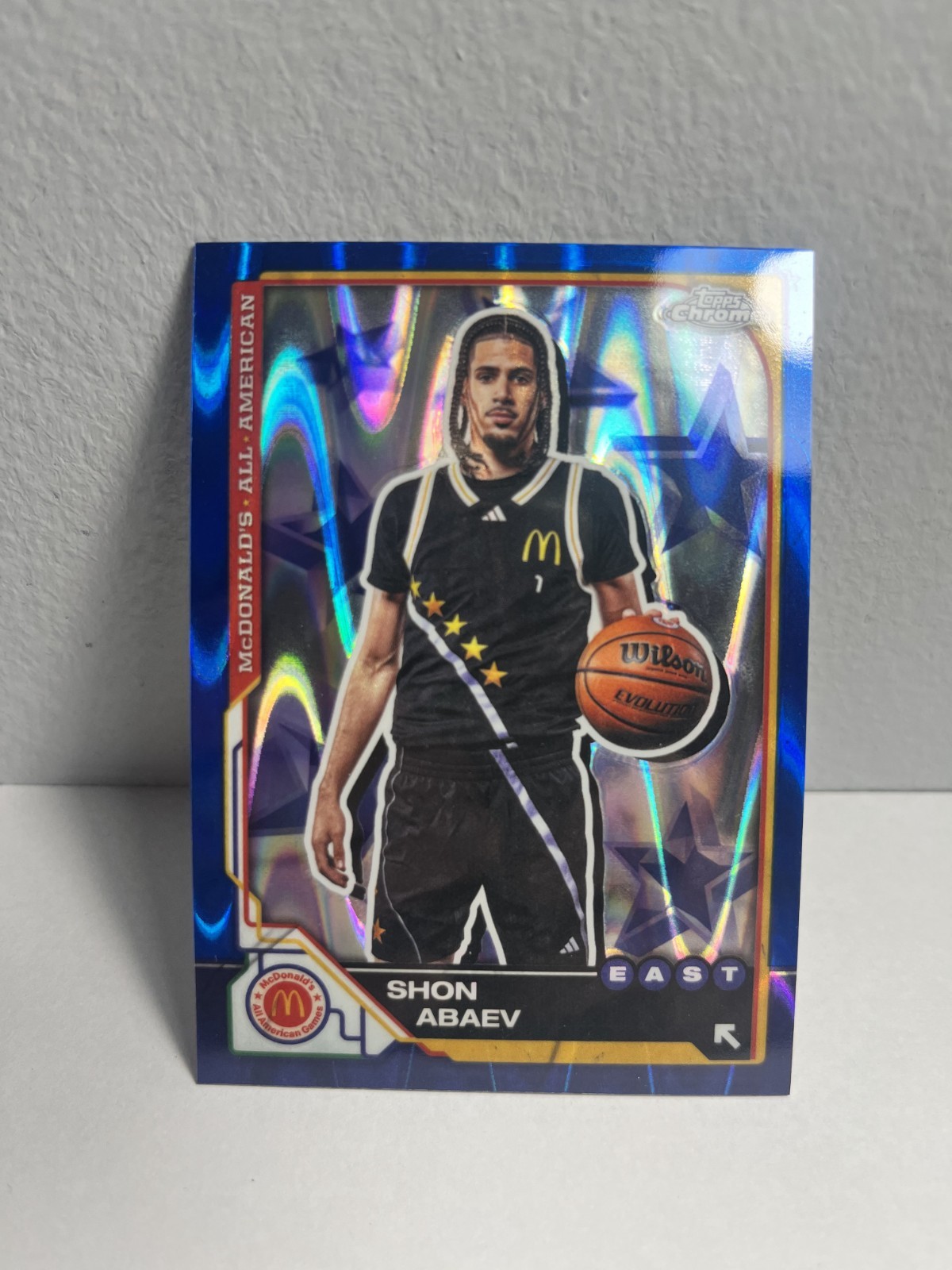 2025 Topps Chrome McDonald’s All American BLUE RayWave #1 Shon Abaev, East