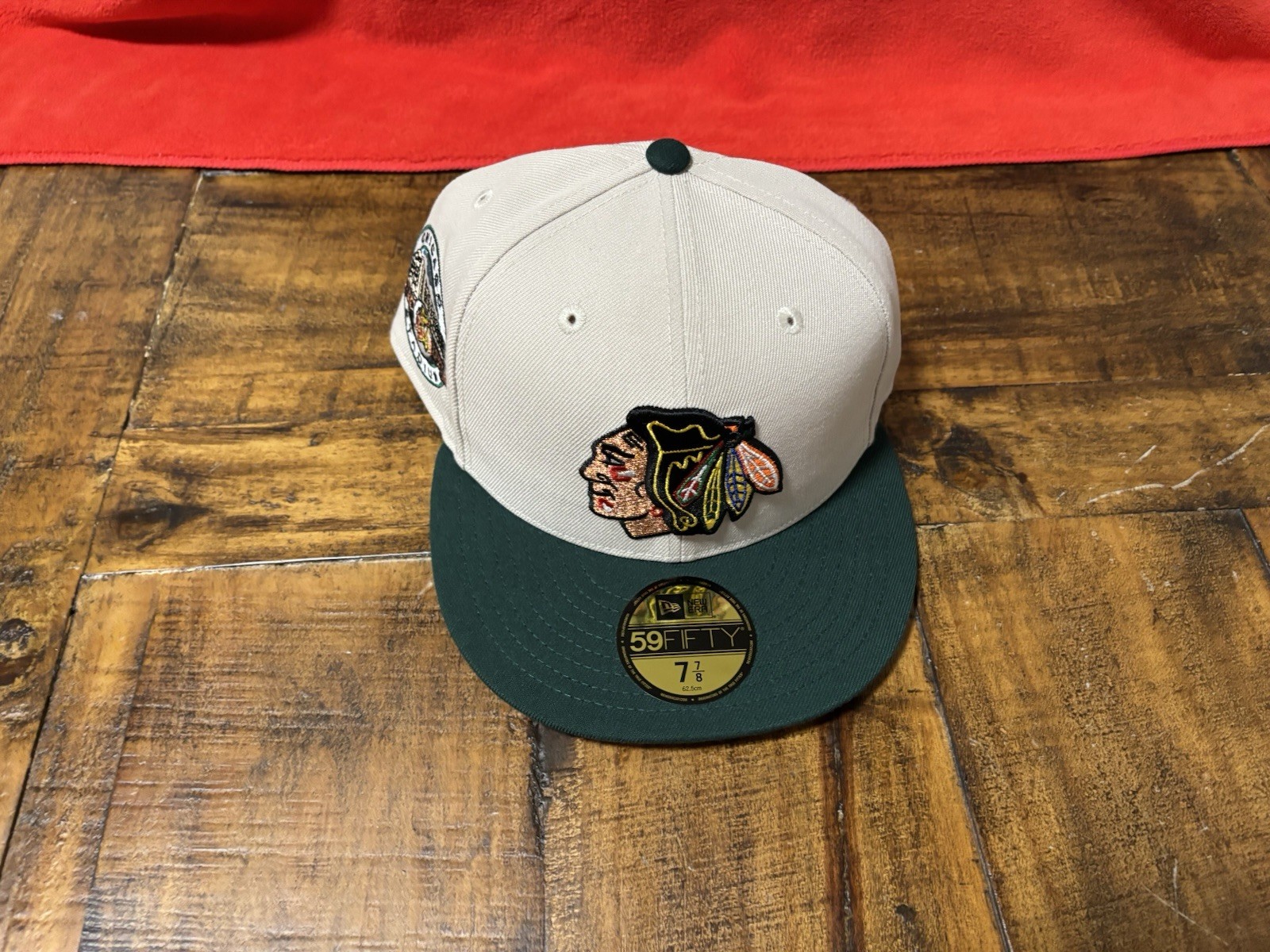 Chicago Blackhawks Chicago Stadium Stone Green New Era Fitted Size 7 7/8 Gray UV