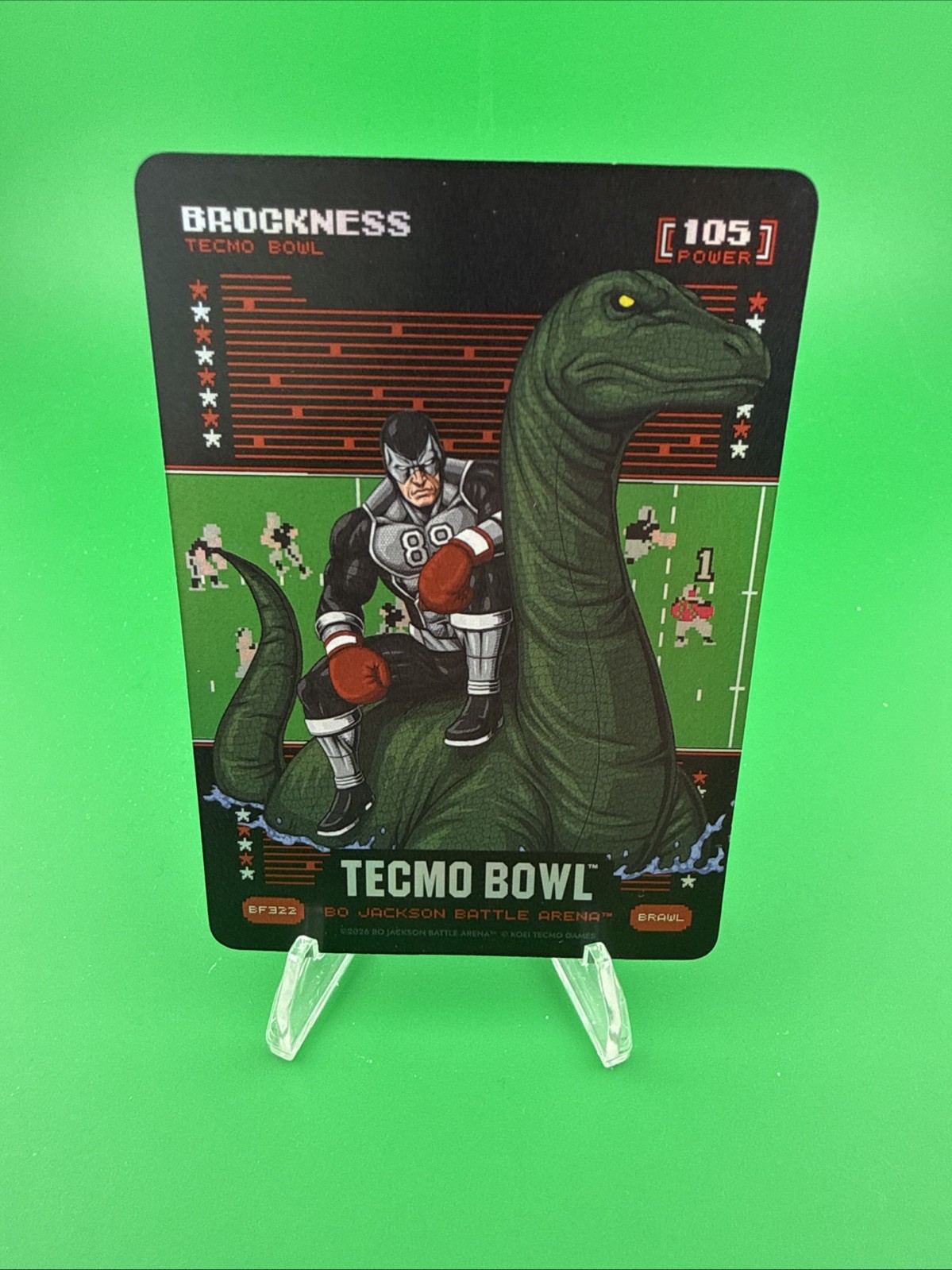 2026 Bo Jackson Tecmo Bowl BROCKNESS Brock Bowers BRAWL Battlefoil BF322 FOIL
