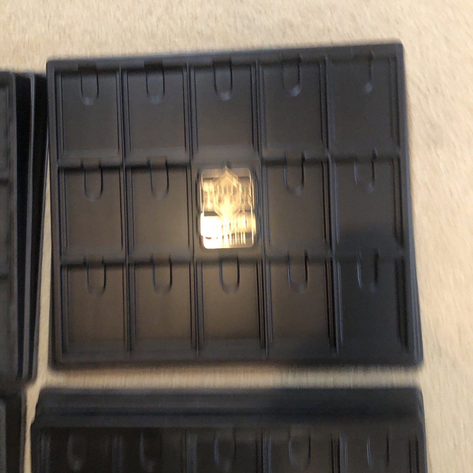 4 New UD Upper Deck Direct Dealer Card Sorting Tray Stackable Stackable Black