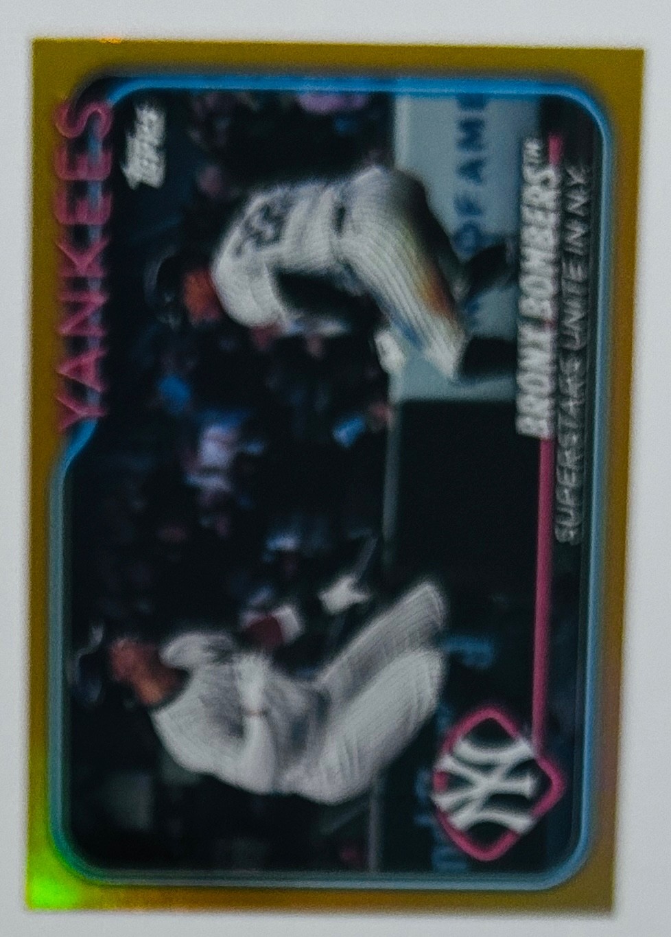 2024 Topps Update #US181 Bronx Bombers: Superstars Unite Gold Rainbow Foil