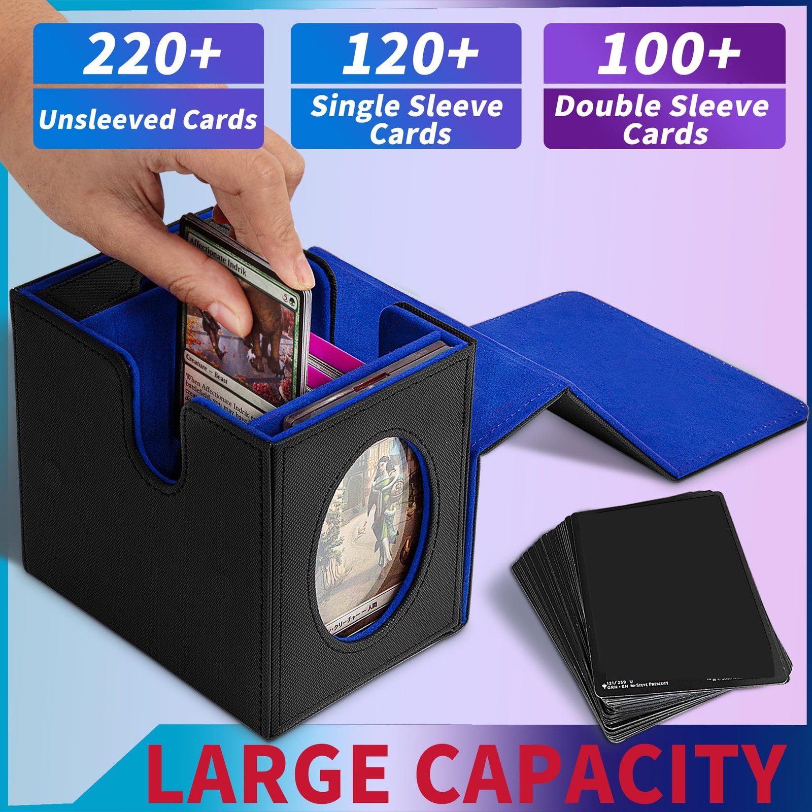 Commander Deck Box for MTG Sports Trading Cards,Large Capacity Card Carrying …
